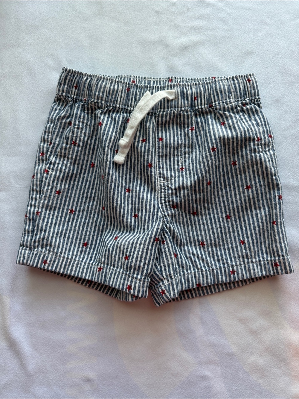 Baby B'gosh OshKosh Stars Stripes Seersucker Shorts 4th of July 24M